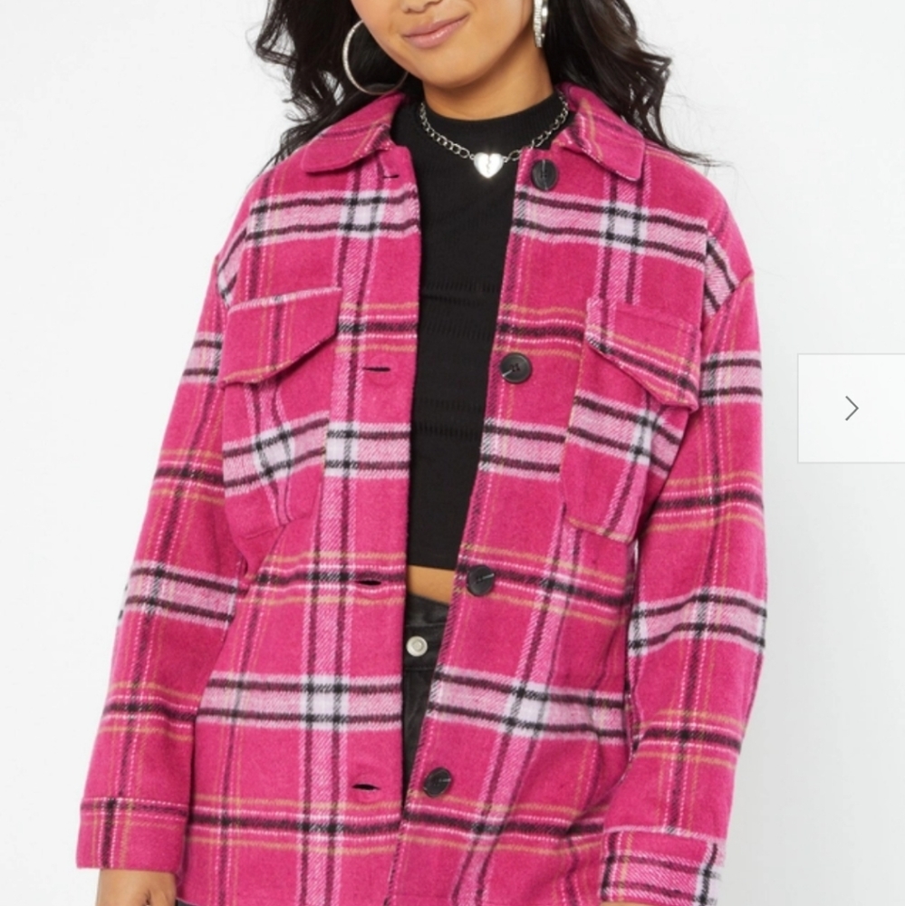 Pink shacket